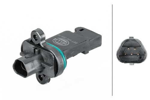 HELLA 8ET 358 095-621 Mass air flow meter - 5-pole - Pipe connection
