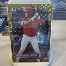 Bowman 2024 Chrome Prospects Kevyn Castillo Gold Refractor /50 #BCP-82 Angels