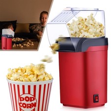 Heißluft Popcornmaschine 1200W Popcorn Maker ohne Öl Fettfrei Popcornautomat