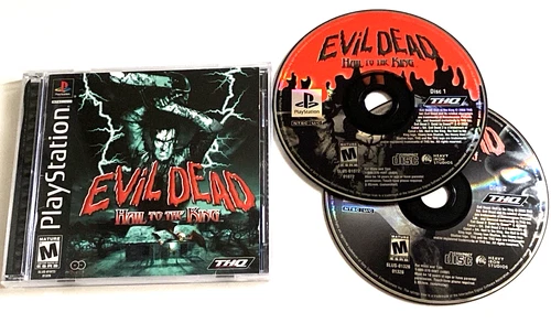 Evil Dead Hail to the King PS1 PlayStation 1 Complete Video Game Case Groovy CIB