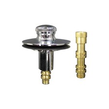 KISSLER 58-7156 Drain Stopper,2 in Dia,Brass 31XJ19