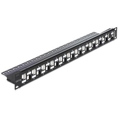 Delock 19? Keystone Patchpanel 24 Port abgestuft mit E # 43278