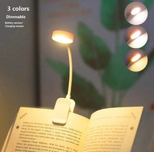Rechargeable Book Light 3 Color Temperature LED Reading Light USB-C Clip-on Lamp
