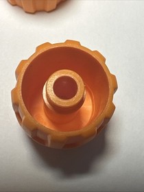 Lot of 10 LEGO 6118 Wheels Hard Plastic Small Wheel Orange 22mm x 24mm MOC Fun