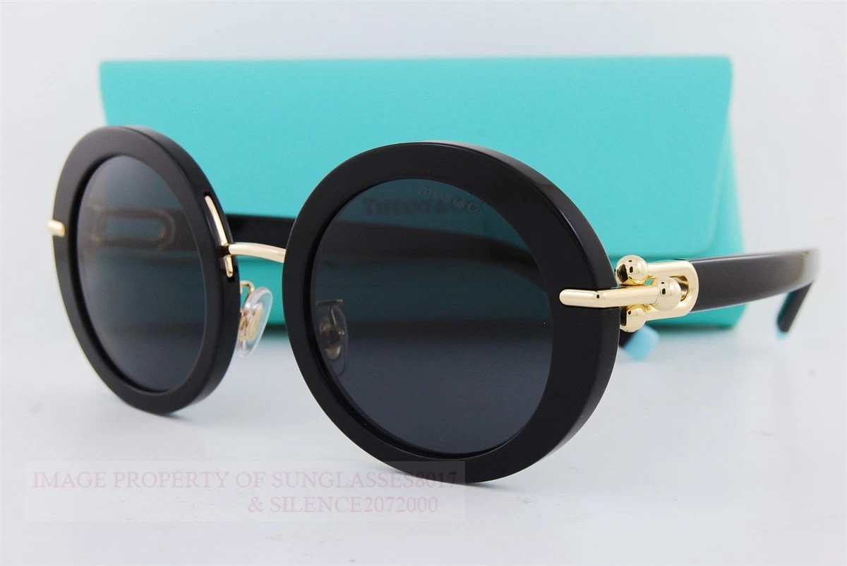 Tiffany & Co. Black Frame Round Sunglasses for Women for  display picture 1