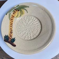 Ceramic Garlic & Ginger Grater Plate Made In The USA 7”