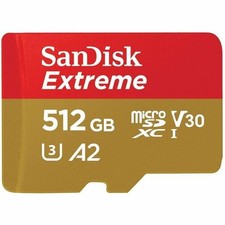 SanDisk Extreme 512 GB Class 3/UHS-I U3 V30 microSDXC