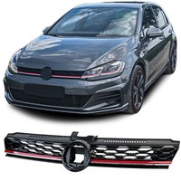 KüHlergrill Schwarz Glanz FüR Vw Golf 7 Gti Facelift 17-20