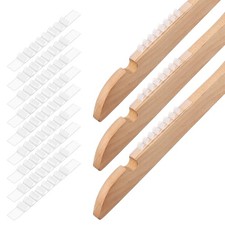 60 Pcs Clothes Hanger Grips Non-Slip Rubber 70mm Scale-Like Design, Clear
