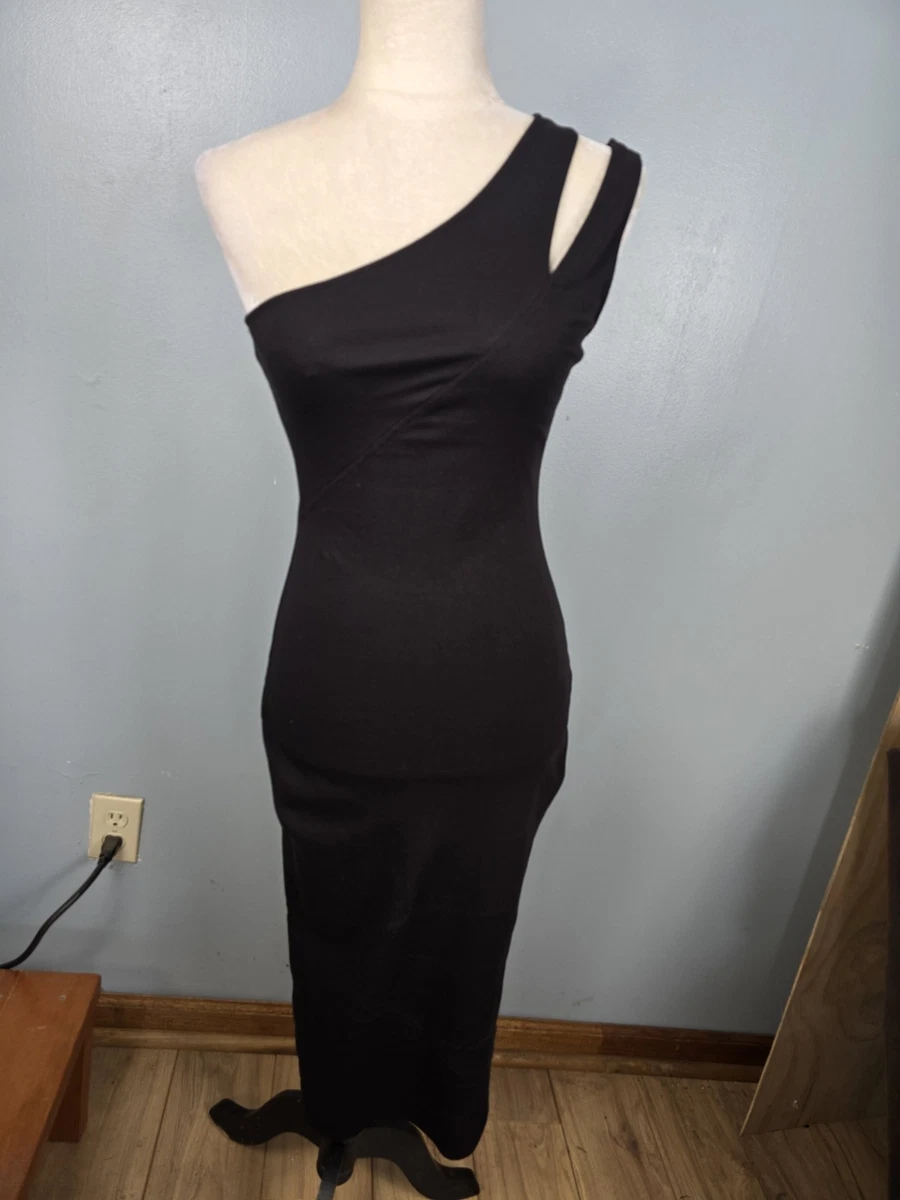 black one shoulder dress forever 21 Forever 21 Black One Shoulder Asymetic Bodycon Dress Size Large