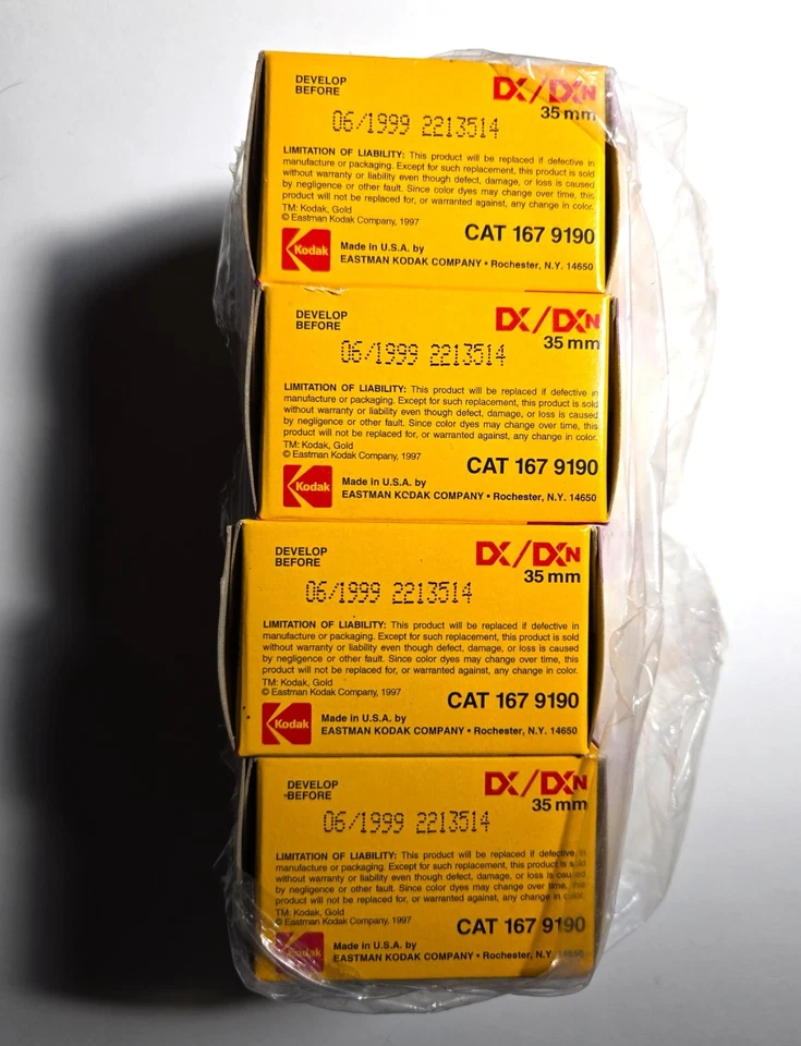 Vintage exp 1999 Kodak Gold 200 - Color print film 35 mm ISO 12 exposures 8 Pack - Image 4 of 4