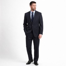 Jos A Bank Size 44L/39L Men's 2-Piece Suit Pants Sport Coat Blazer Jacket Black