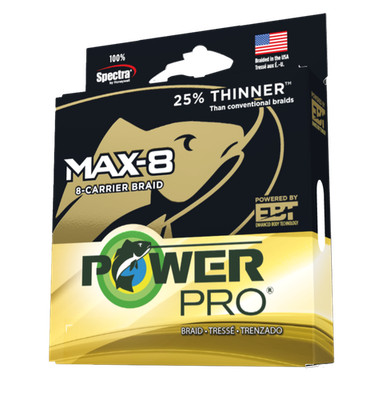 PowerPro MAX-8 Braided Fishing Line - 4_Color - 40lb - 333yd (33800400333J)