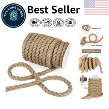 1/2 Inch Jute Rope - 33 Feet of Biodegradable Strength for Crafting  Decor