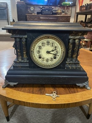 Antique New Heaven Clock Co. Mantel Clock