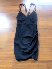 PRETTY LITTLE THING ~ UK 14 US 10 ~ Strappy Tulip Hem Shirred Mini Dress c45