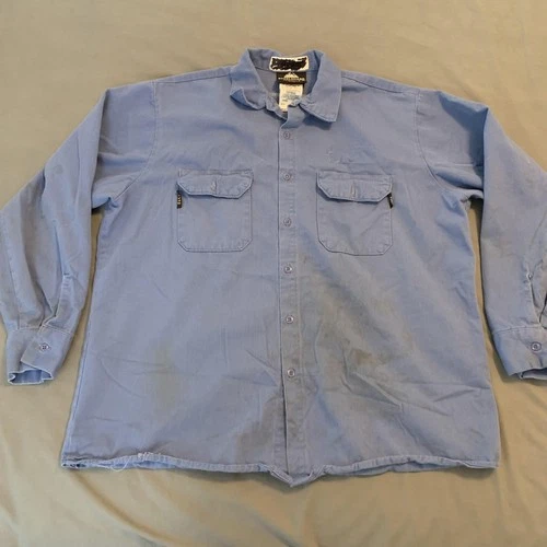 Westex Steelguard Essentials FR Shirt Mens 1XLR Blue Flame Resistant Workwear - product listing photo