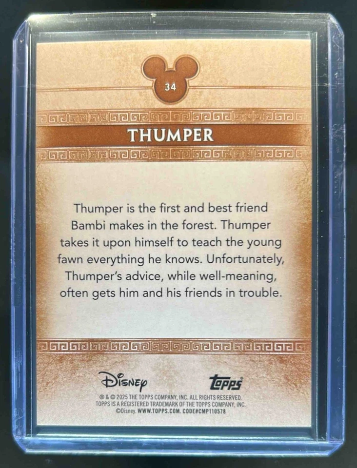 2025 Topps Mint Disney Thumper Bronze #34 Bambi - Image 2 of 2