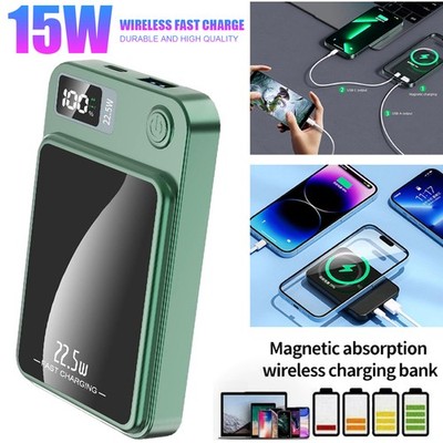 10000mAh Wireless Schnell Ladegerät Magnetische Powerbank 22.5W für iPhone Handy