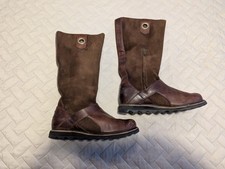 SOREL Jeździeckie buty robocze Brązowe Zamsz Skóra Pierścień Ciągnięty Damskie US Rozmiar.7