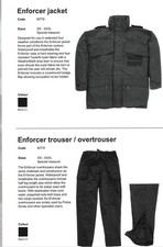 Tactical Karrimor SF Enforcer Jacket AND Trousers set, Black Coat  Size Small