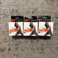 3 pack - KT Tape, Cotton, Elastic Kinesiology Athletic Tape, 20 Count 10", Beige