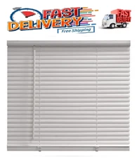 Mainstays 1" Cordless Vinyl Light Filtering Mini Blinds, White, 23" W x 42" L