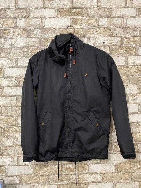 Women Farah Windbreaker Black 36 #1PB4