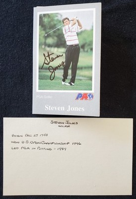 Steven Jones Autograph PGA Champion Fold Out Card
