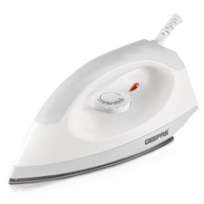 GEEPAS Dry Iron 1200W Non Stick Soleplate Lightweight Fast Heat Home Use White