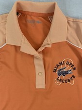 Lacoste Sport Ultra Dry Miami Open Orange Drip Croc Performance Shirt Size XS