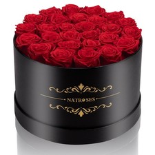 27 Piece Forever Preserved Roses in a Box, Preserved Flowers for Delivery Bir...
