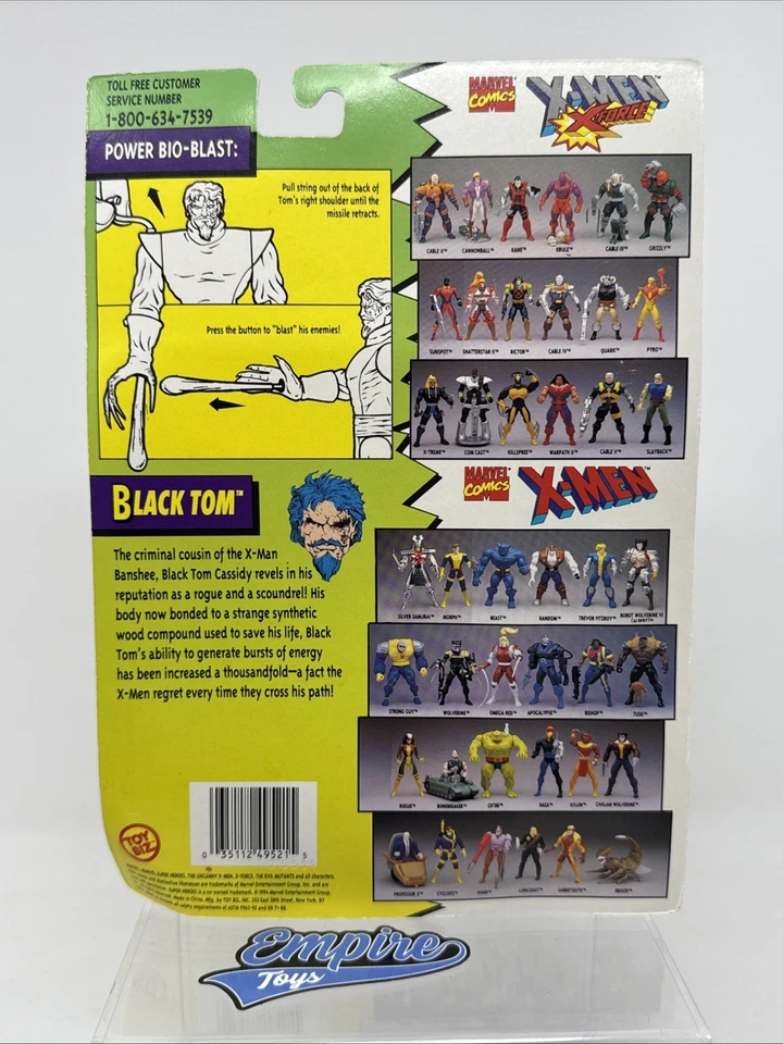 Figura de acción ToyBiz 1994 X-Men X-Force Black Tom Marvel Comics sellado como nuevo Foto 2 de 2