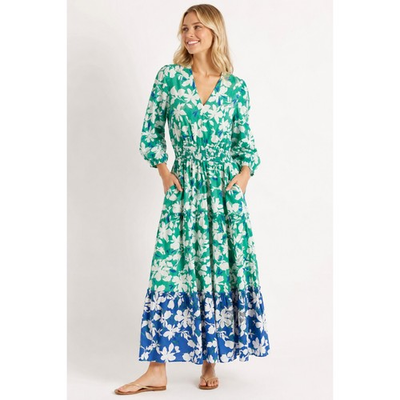 #ad NWT Southern Tide Simply Green Floral Maxi Dress Size Small w Pockets $188 $73.00