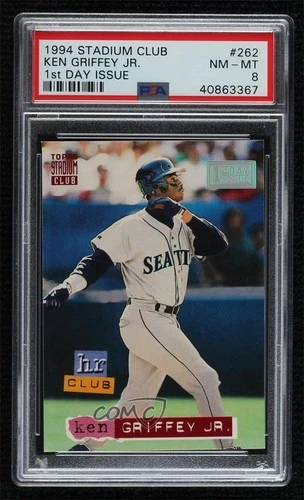 1994 Topps Stadium Club HR 1st Day Issue /2000 Ken Griffey Jr #262 PSA 8 HOF 7a9