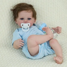 “18” Realistic Reborn Baby Doll Boy Lifelike Newborn Soft Huggable Gift Toy”