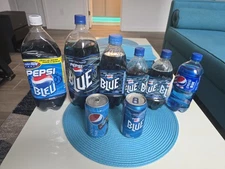 Pepsi Blue Collection Lot - USA Sealed Bottles & Cans - Rare + Canada Bleu