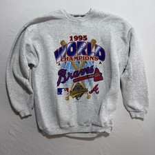 Vintage 1995 Atlanta Braves World Champions Crewneck Sweatshirt XXL Hanes USA