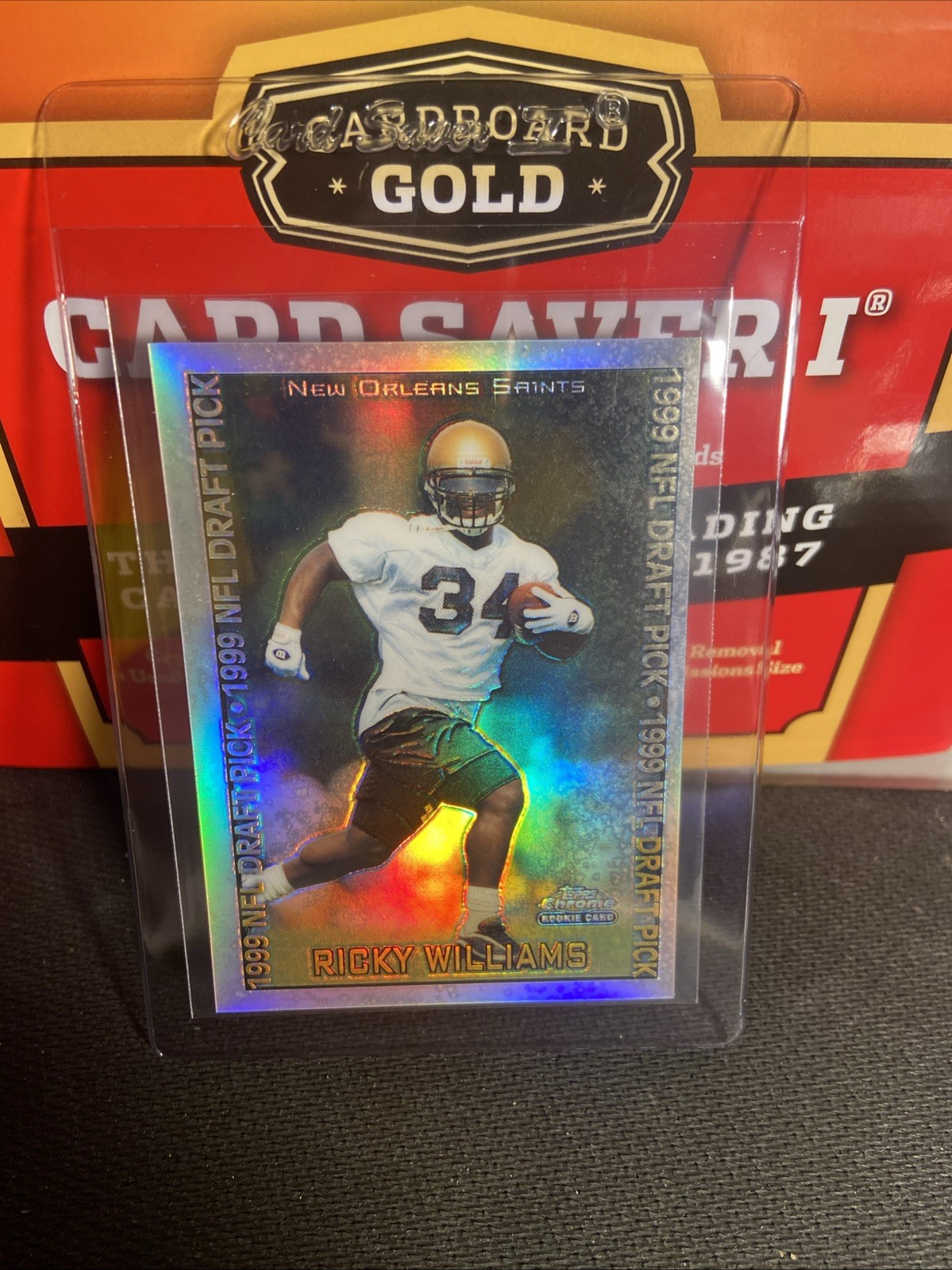 1999 Topps Chrome - 1999 NFL Draft Pick Ricky Williams #135 Refractor (RC)