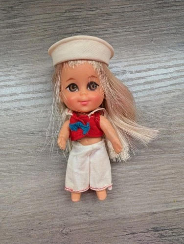VTG 1960s Mattel Liddle Kiddle LOLA Liddle Sailor Doll - Pants Top Hat