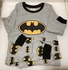 Baby Has Batman Pajamas Set 2T Kids Long Sleeve Top  Pants Gray Yellow Black