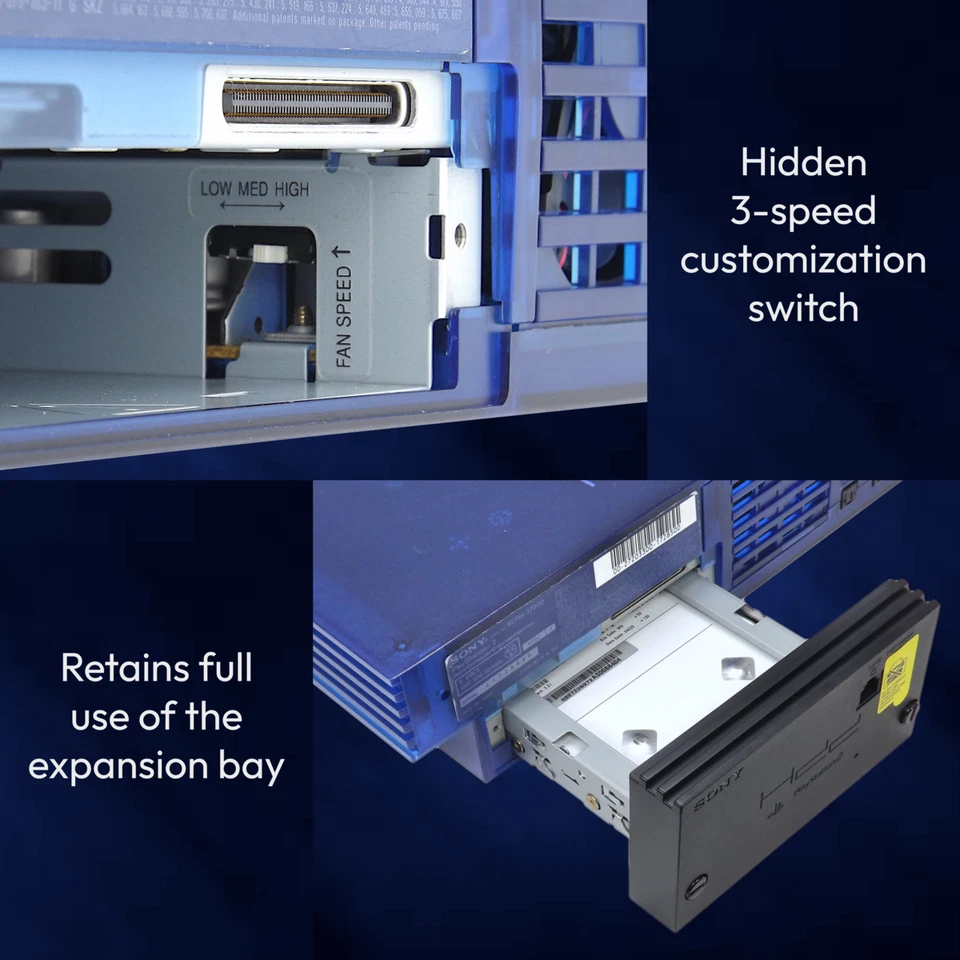 Mod de actualización de ventilador silencioso StealthWorks Fat PS2 para 39001 35001 30001R con fuente de alimentación OEM Foto 4 de 4