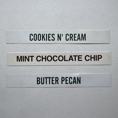 Vintage Ice Cream Menu Board Sign Flavor Inserts Lot Of 3