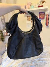 Jimmy Choo Black Leather Studded Shoulder Bag