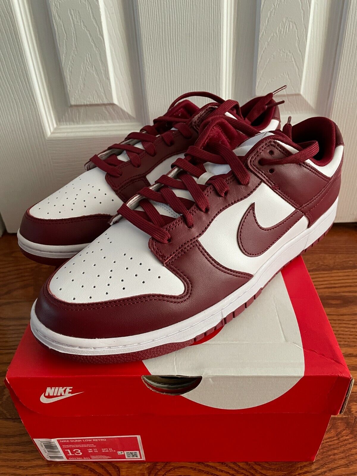 Nike Dunk Low Team Red Size 13 DD1391-601 NEW Maroon Wine 2022