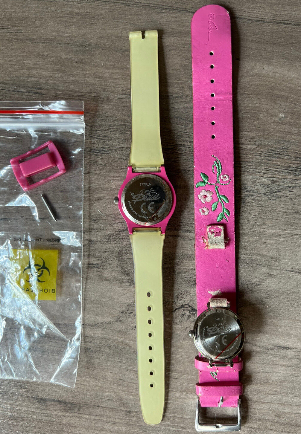 2 Diddle Diddlina Armbanduhr Neu Armband defekt Uhr rosa pink