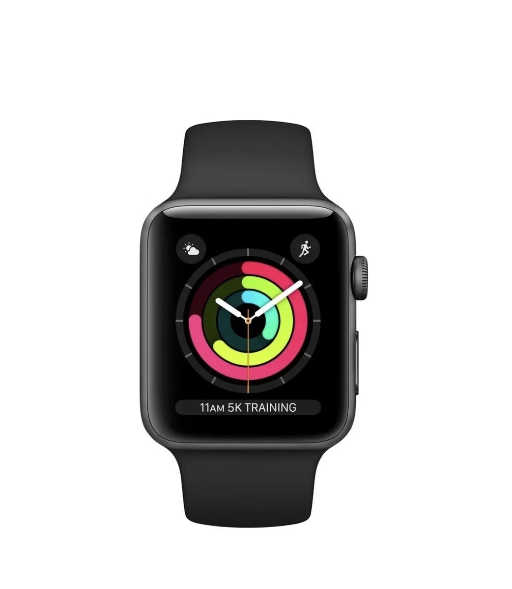 Ship Now Open Box Apple Watch Series 3 GPS 42mm Space Gray Black Open Box B