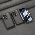 Szrotowe skórzane etui na telefon komórkowy do OPPO Find N2 Folding Cover Torba z folią ochronną