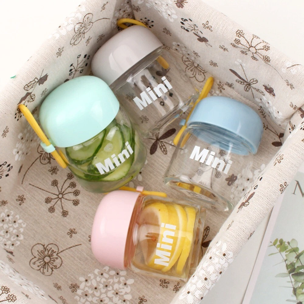 Resistant Drinking Bottle With Hand Rope Small Glass Water Bottles