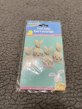 4 Easter Bunny Fabric Treat Sacks Crafts 4" x 8"
